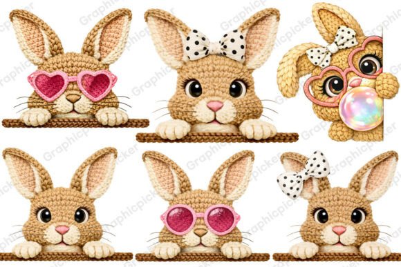 Download Yarn Crochet Easter Bunny PNG Bundle PNG - Bundle Collection