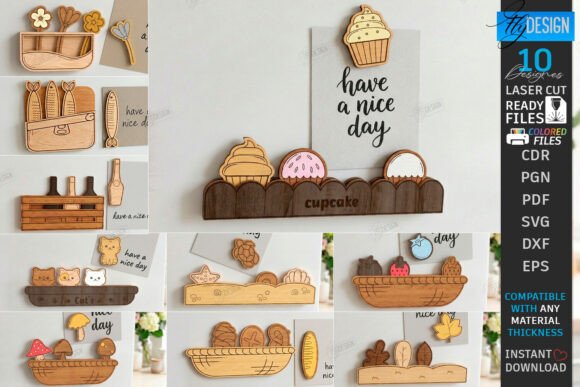 Download Fridge Magnets Laser Cut Bundle | CNC - Bundle Collection