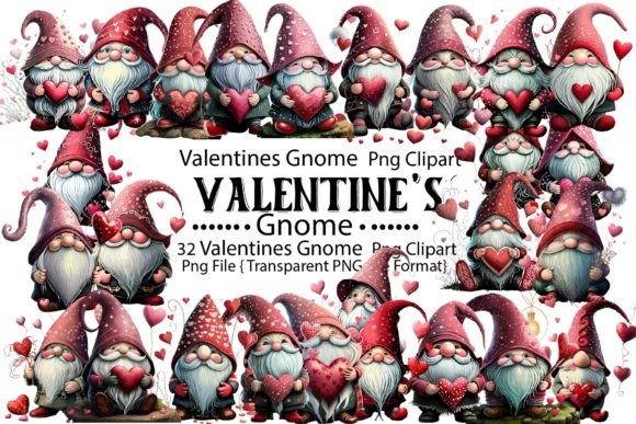 Download Valentines Gnome PNG Bundle - Bundle Collection