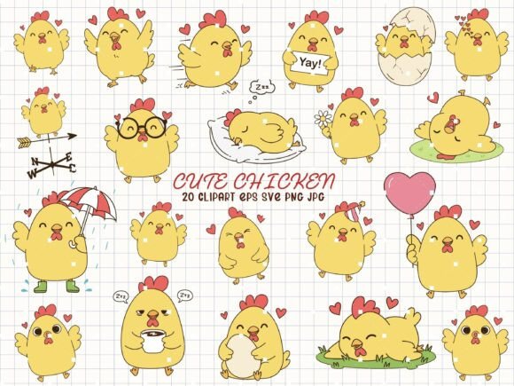Download Cute Chicken Svg, Farm Animal Clipart - Premium Resources