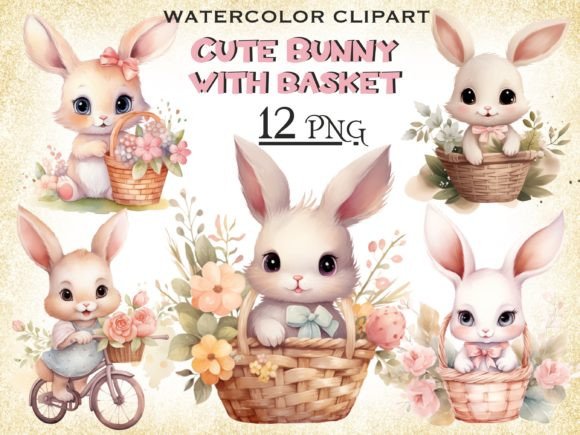Download Easter Bunny Basket PNG Bundle - Bundle Collection