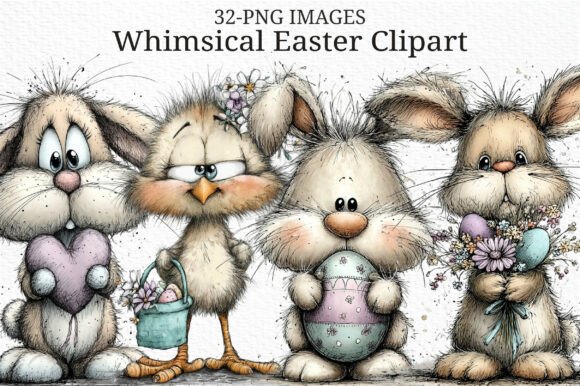 Download Whimsical Easter Clipart PNG Bundle - Bundle Collection