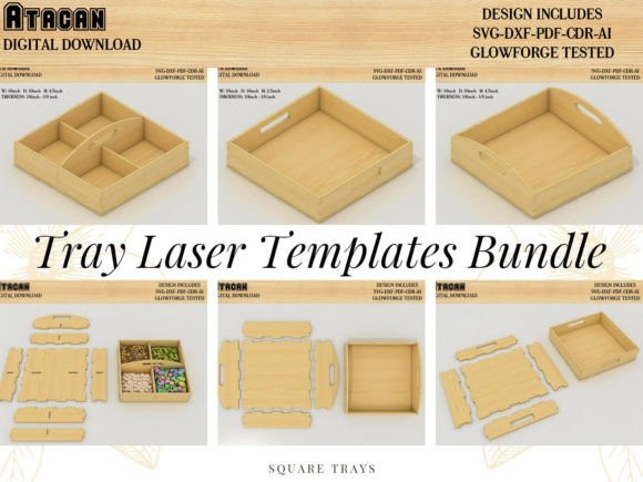 Download Wood Divide Tray Laser Templates Bundle - Bundle Collection
