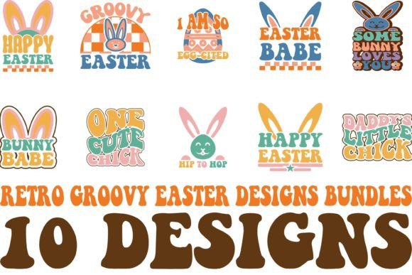 Download Retro Groovy Easter Designs Bundles - Bundle Collection