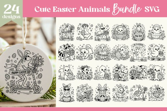 Download Cute Easter Animals SVG Bundle - Bundle Collection