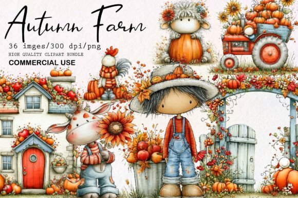 Download Autumn Farm PNG Clipart Bundle - Bundle Collection
