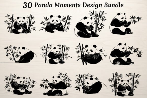 Download 30 Panda Moments Design Bundle - Bundle Collection