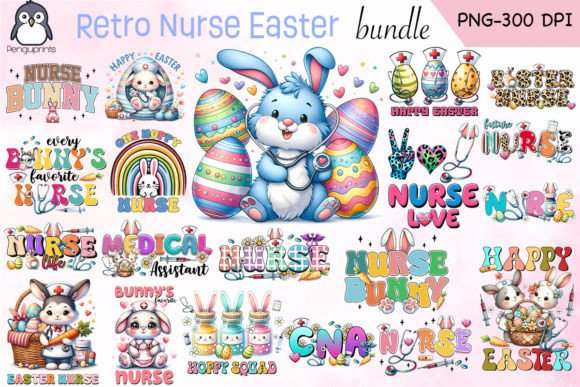 Download Retro Nurse Easter Sublimation Bundle - Bundle Collection
