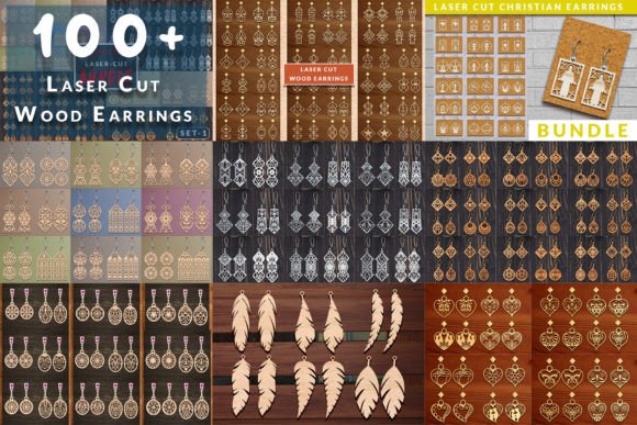 Download 150+ Laser Cut Wood Earrings SVG Bundle - Bundle Collection