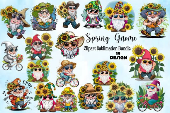 Download Spring Gnome Clipart PNG Bundle - Bundle Collection
