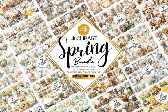 Download Hello Spring Clipart Huge Bundle - Bundle Collection