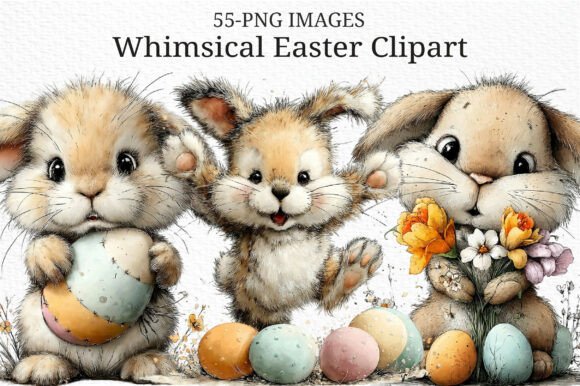 Download Whimsical Easter Clipart Png Bundle - Bundle Collection