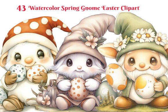 Download Spring Gnome Easter Clipart Bundle - Bundle Collection