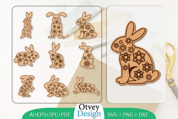 Download Bunny Flower Lasercut BUNDLES - Bundle Collection
