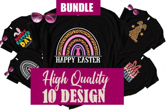 Download BUNDLE Easter Day T Shirt Design Rainbow - Bundle Collection