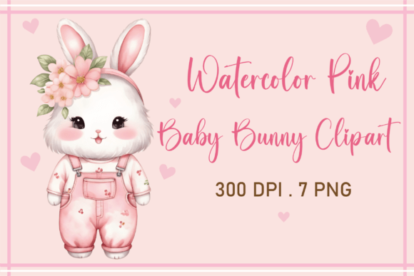 Download Cute Watercolor Bunny Clipart Bundle - Bundle Collection