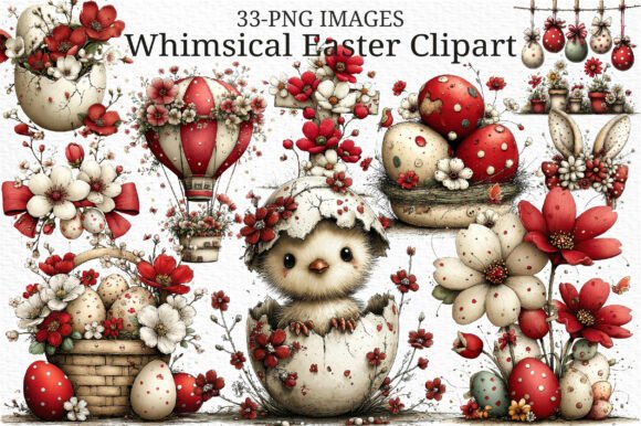 Download Whimsical Easter Clipart Png Bundle - Bundle Collection