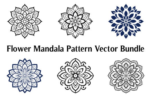 Download Flower Mandala Pattern Vector SVG Bundle - Bundle Collection