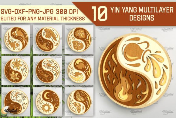 Download YIN YANG Multilayer Laser Cut Bundle - Bundle Collection