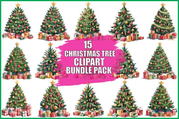 Download Christmas Tree Clipart Bundle Pack - Bundle Collection