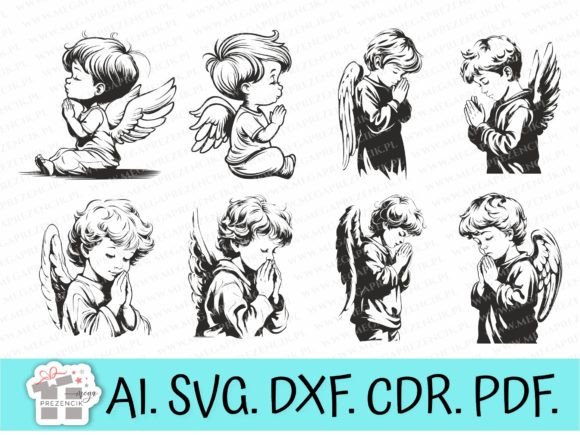 Download Boy Angel Praying SVG Communion Baptism - Premium Bundle