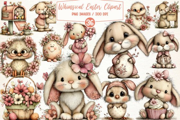 Download Whimsical Easter Clipart Bundle - Bundle Collection