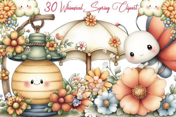 Download Whimsical Spring Clipart Bundle - Bundle Collection
