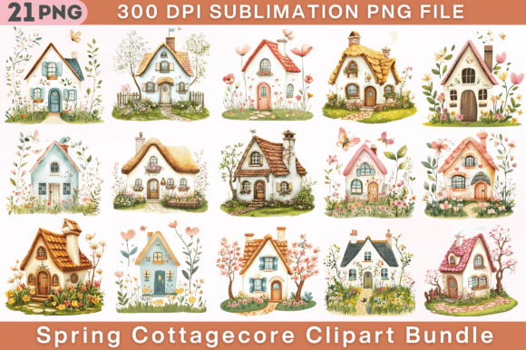 Download Spring Cottagecore Clipart Bundle - Bundle Collection