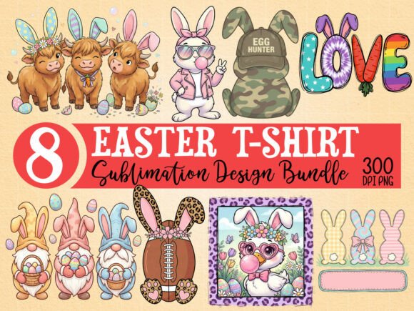 Download Easter T-Shirt Design Bundle PNG - Bundle Collection